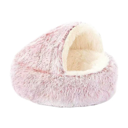 CozyCloud™ Plush Cat Nest Bed – Warm Round Winter Pet Cushion
