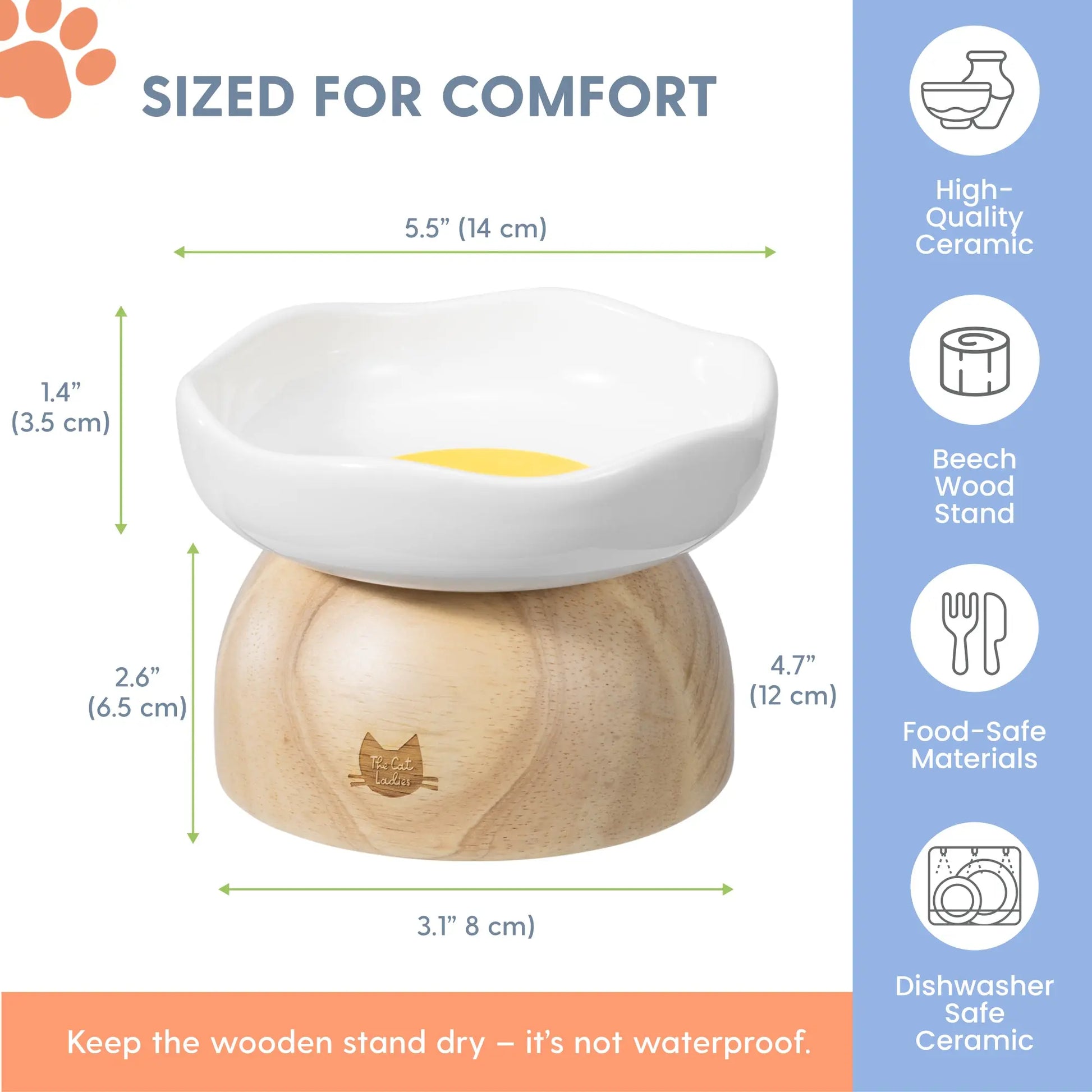 EggNest™ Elevated Cat Bowl – Cute Modern Feeding Dish