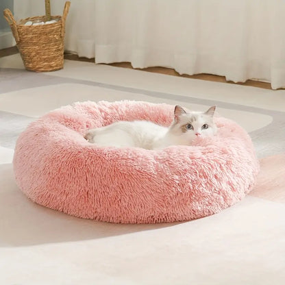 CozyCircle™ Plush Cat Nest Bed – Soft All-Season Pet Lounger