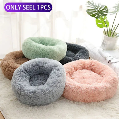 CozyCircle™ Plush Cat Nest Bed – Soft All-Season Pet Lounger