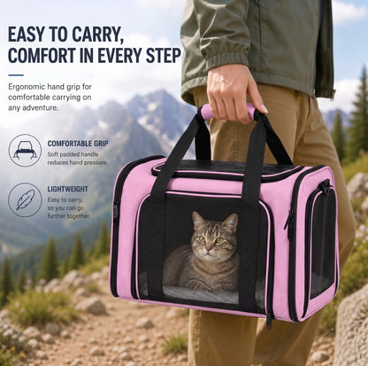 TravelPaw™ Airline-Approved Pet Carrier Bag – Breathable & Foldable